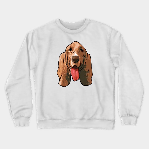 Basset Hound Dog Crewneck Sweatshirt by PetinHeart